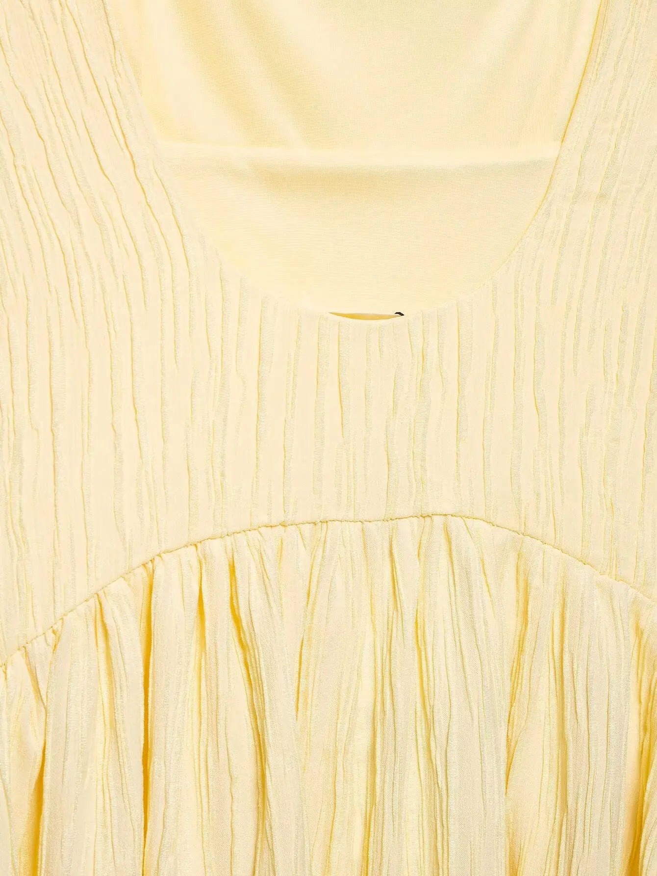 Textured Midi Dress For Women Square Neck Elegant Charm