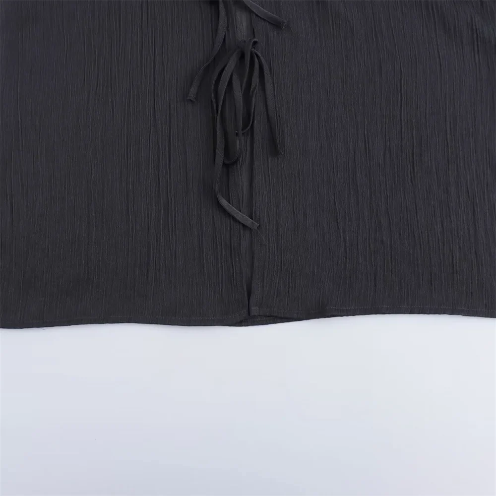 Elegant Kimono Style Women's Long Sleeve V Neck Shirt Jacket and Matching Long Pants Set with Textured Fabric and Refined Temperament