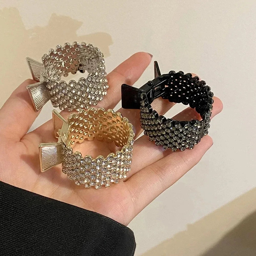 Gold Color Hollow Geometric Hair Clips for Women Stylish Metal Hair Claw and Headband Hairpin Accessories