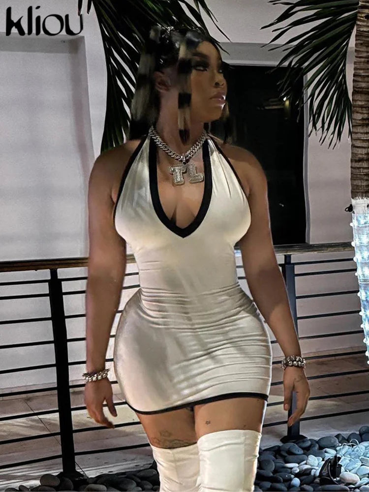 Backless Halter Neck Dress For Women Body Shaping Summer