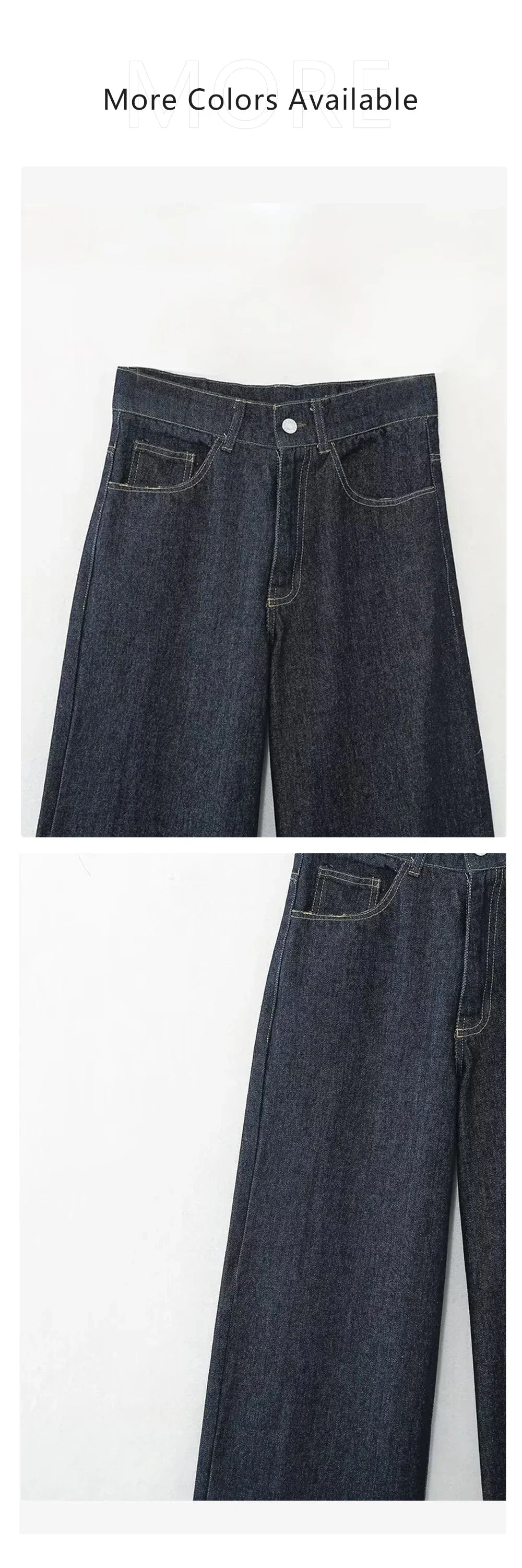 Women's Denim Jacket and Wide Leg Pants Set Stylish Spring Outfit