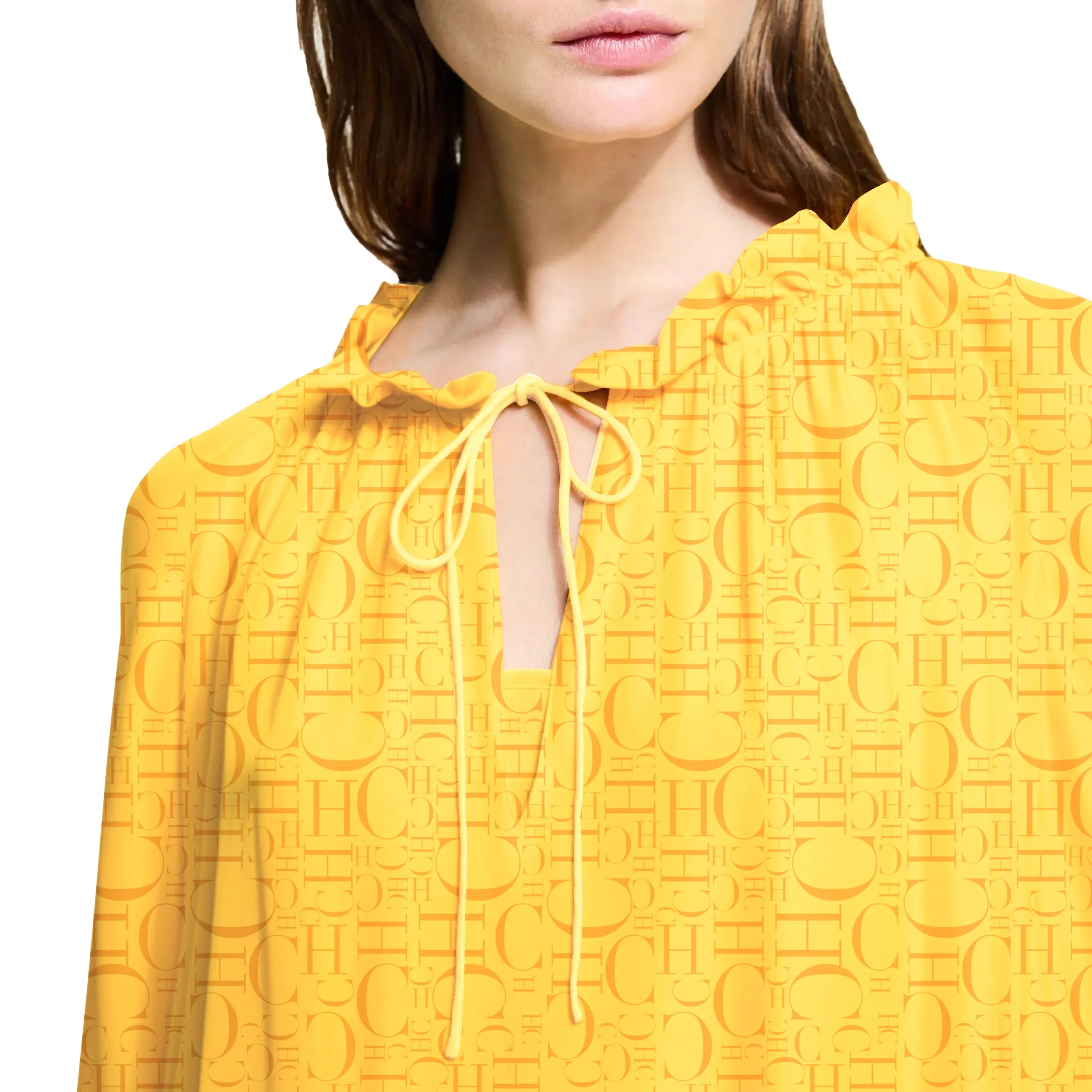 Women's Round Neck Print Dress Loose Casual Long Sleeve