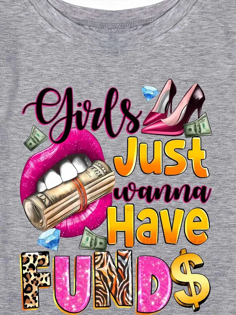 Women's Colorful Bear Print Casual Summer T-Shirt with Large Round Neck and Short Sleeves