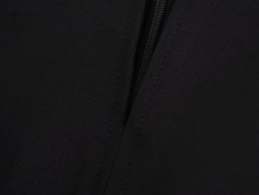 Womens Pleated Sleeveless Party Dress with Back Zipper