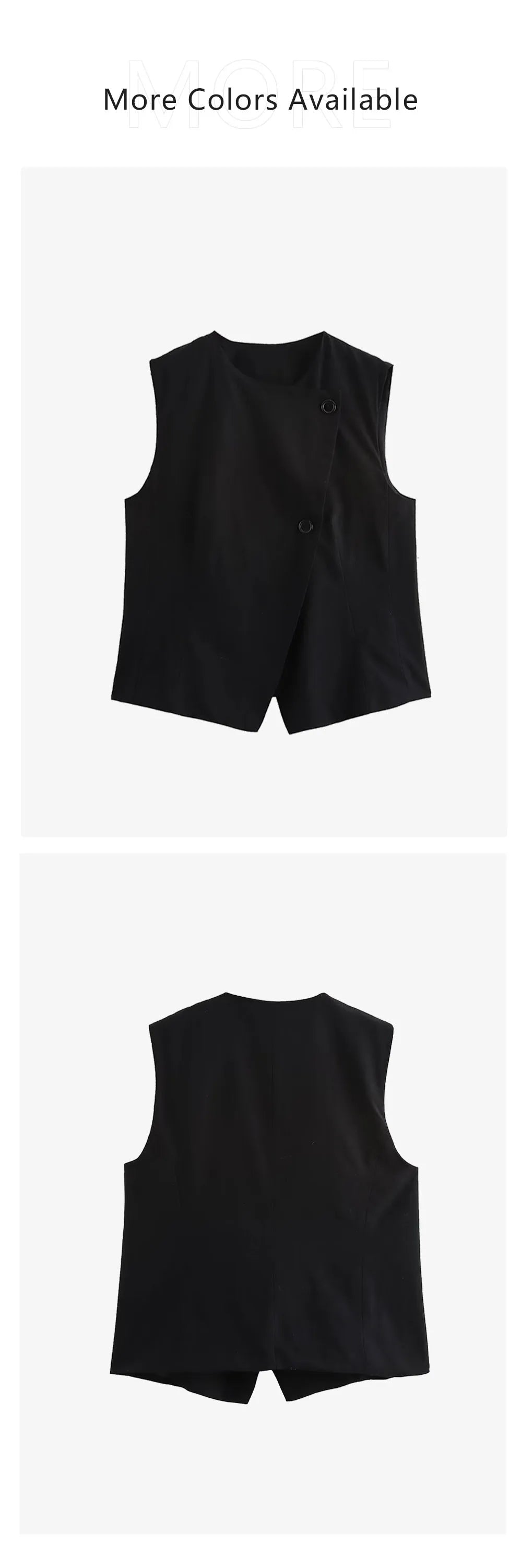 Chic Black Double Breasted Vest and Straight Leg Long Casual Shorts Set for Women Stylish Versatile Autumn Outfit