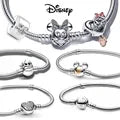 Disney Stitch Minnie Mouse Dangle Charms for Pandora Bracelets Silver Jewelry Making