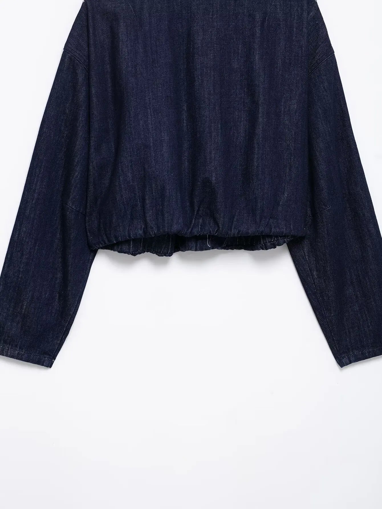 Women High Street Denim Set with Side Stripe Zipper Jacket and Lace-Up Pants for Casual Spring Fashion