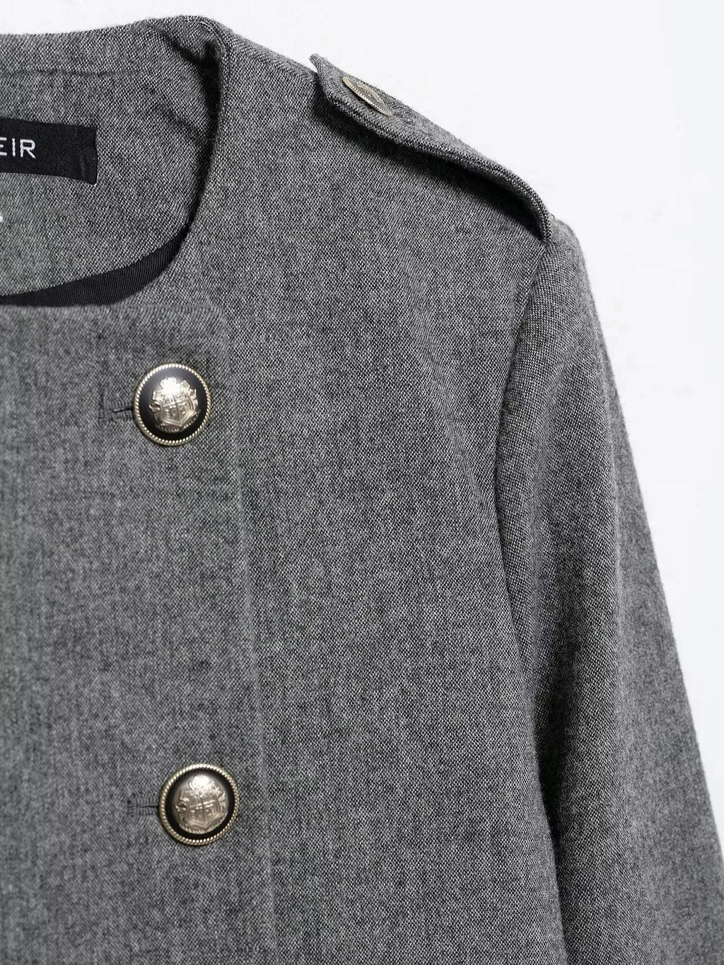 Double Breasted Epaulet O Neck Jacket with Chic Sashes and Pleated Mini Skirt Women's Streetwear Suit