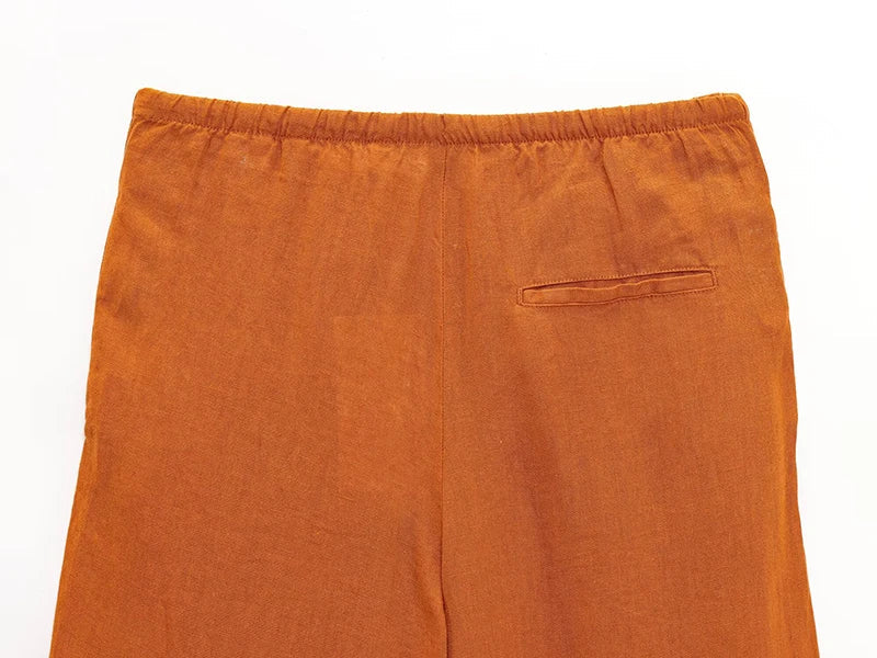 Wide Leg Pants Set for Women Casual Two Piece Outfit with Long Sleeve Shirt and Top