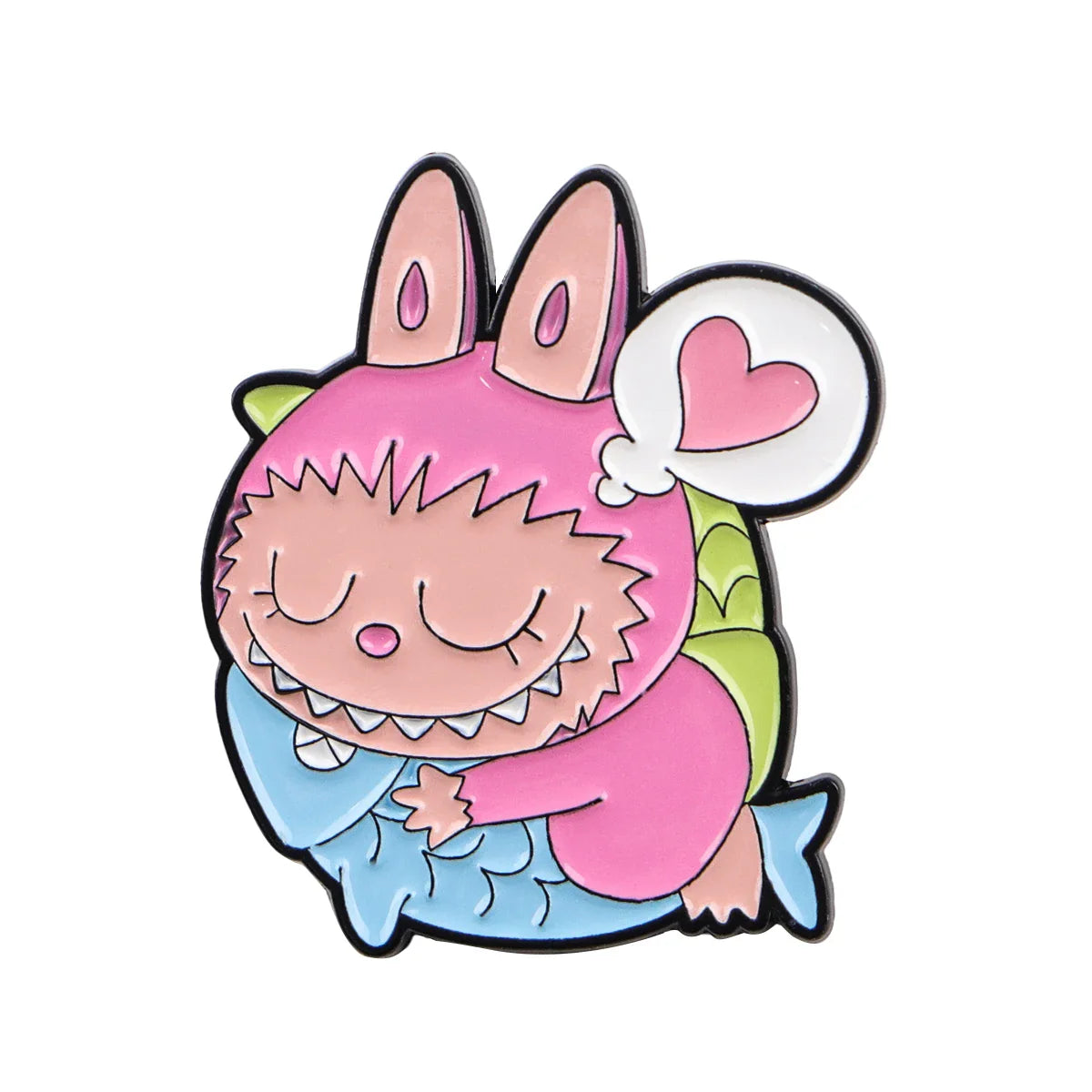 Cute Monster Enamel Pins for Cartoon Anime Lovers - Genie Pin Badge for Backpacks, Lapel Brooch, and Fashion Accessories