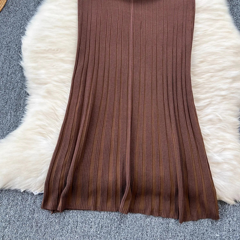 Knit Maxi Dress For Women Casual Mermaid Bodycon Knit