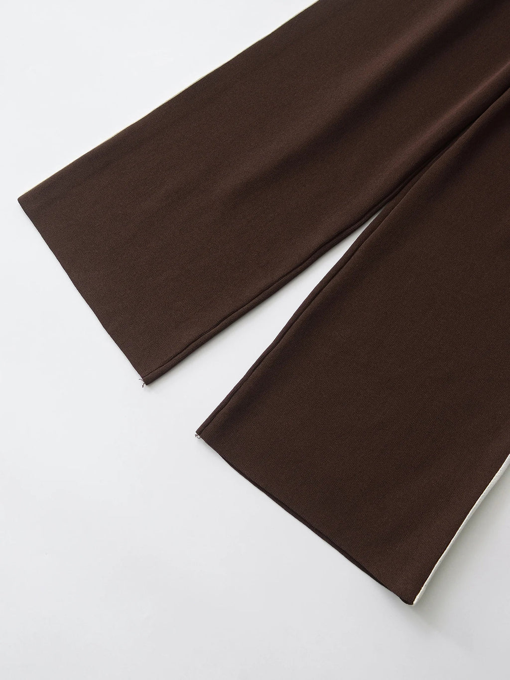 Elegant Women's Knit Sweatshirt and Drawstring Trousers Set with Hooded Zipper