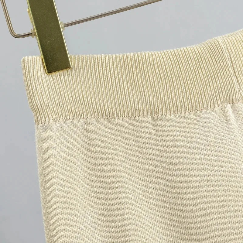 Women's 2 Piece Thick Turtleneck Sweater and Pants Set for Autumn and Winter Fashion Outfit