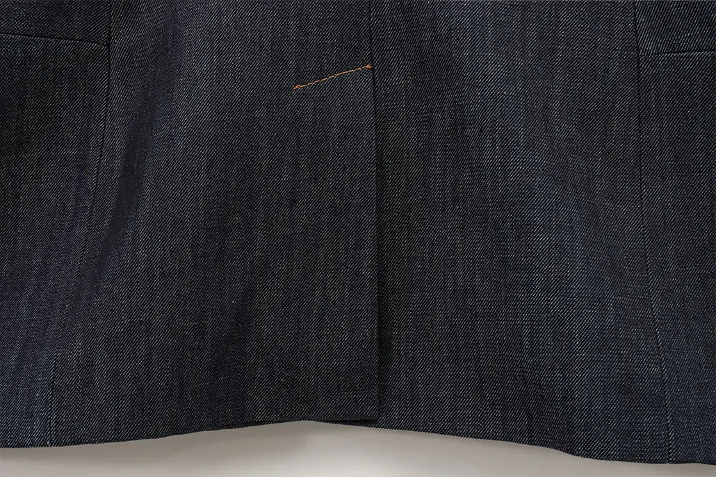 Women's Denim Jacket and Pants Set with Long Sleeve Blazer, Strapless Vest, and Straight Leg Jeans Fashion Outfit