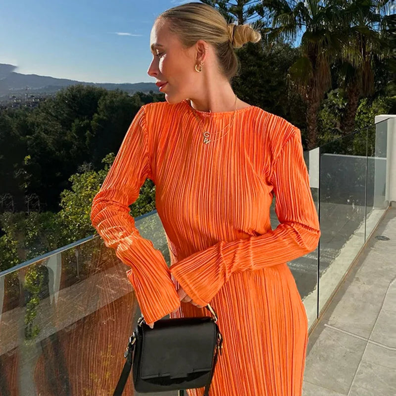 Women Long Sleeve Bodycon Black Dress for Autumn Winter