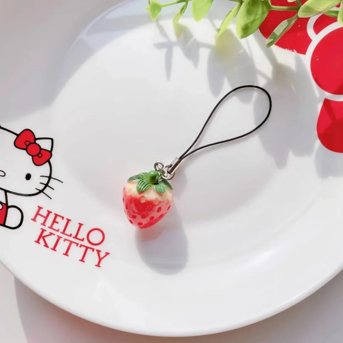 Acrylic Fruit Keychain Adorable Tomato and Strawberry Bag Pendant