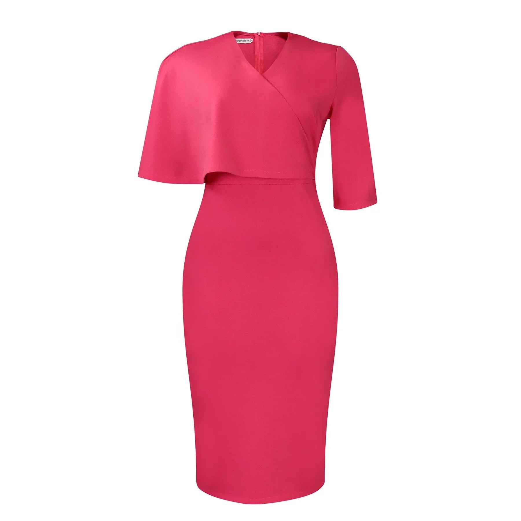 Women's Office Dress V Neck Solid Midi Formal Workwear