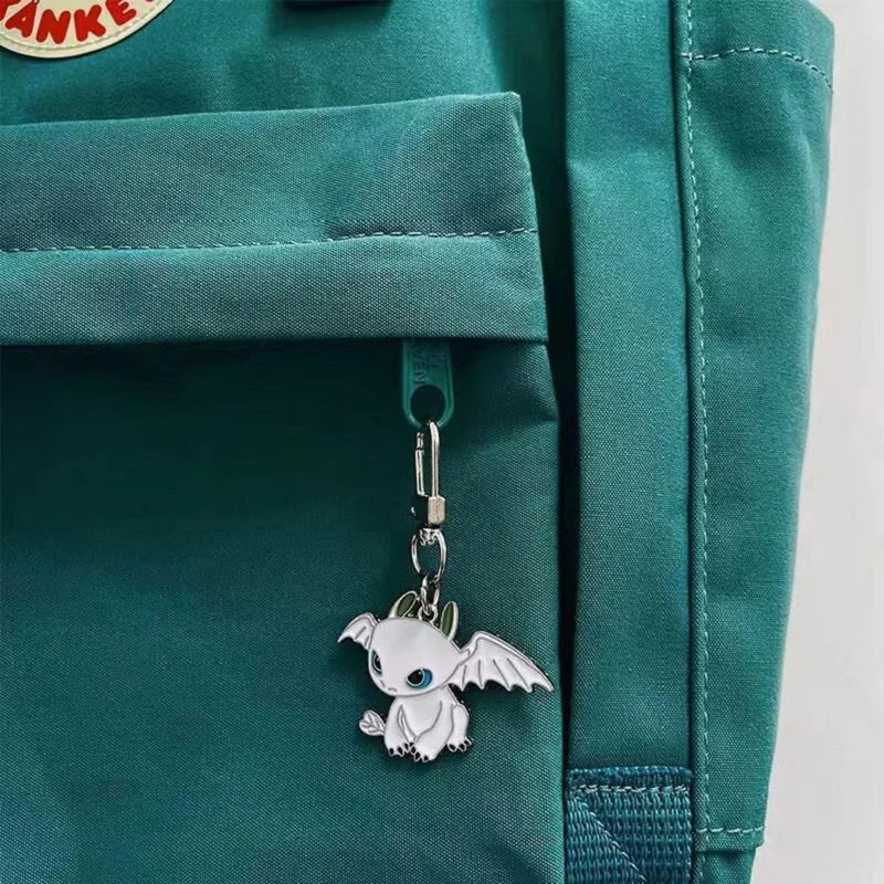 Mini Dragon Taming Toothless Keychain Pendant for Couples Cute Cartoon Backpack Accessory