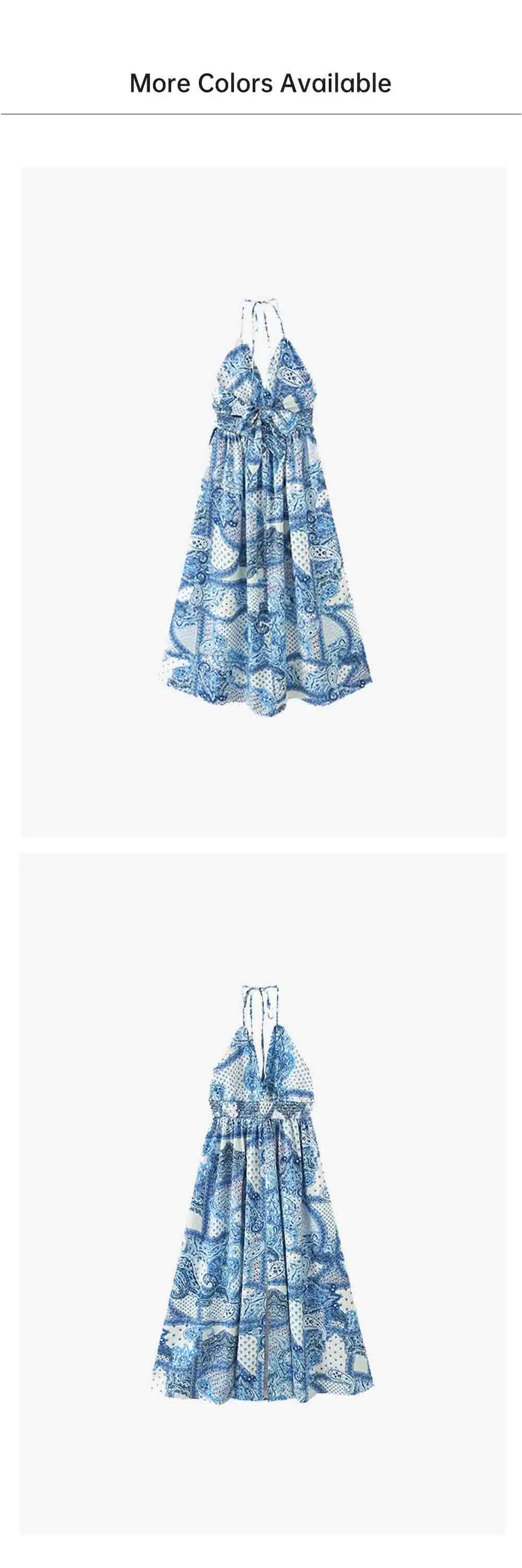 Summer Open Back Dress With V Neck Sling For Women Casual