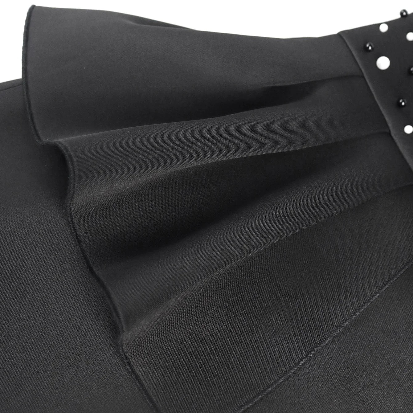 Elegant Beaded O Neck Sheath Dress With Ruffles Mid Calf