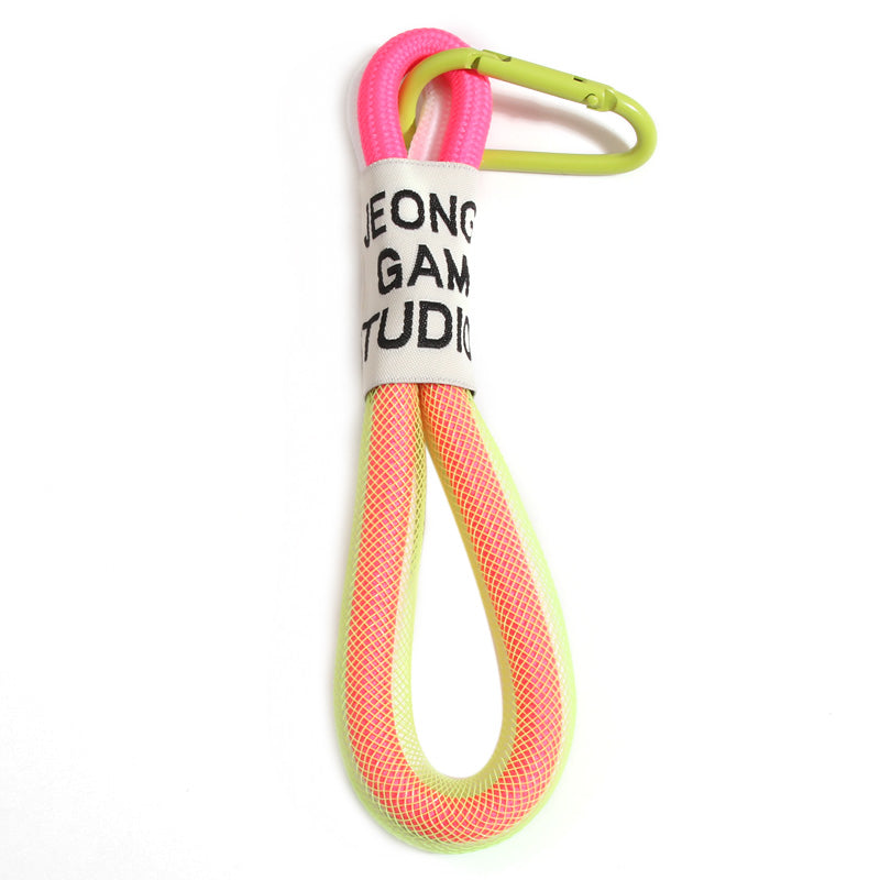 Iridescent Braid Rope Keychain Carabiner Ring for Backpack Pendant Accessory
