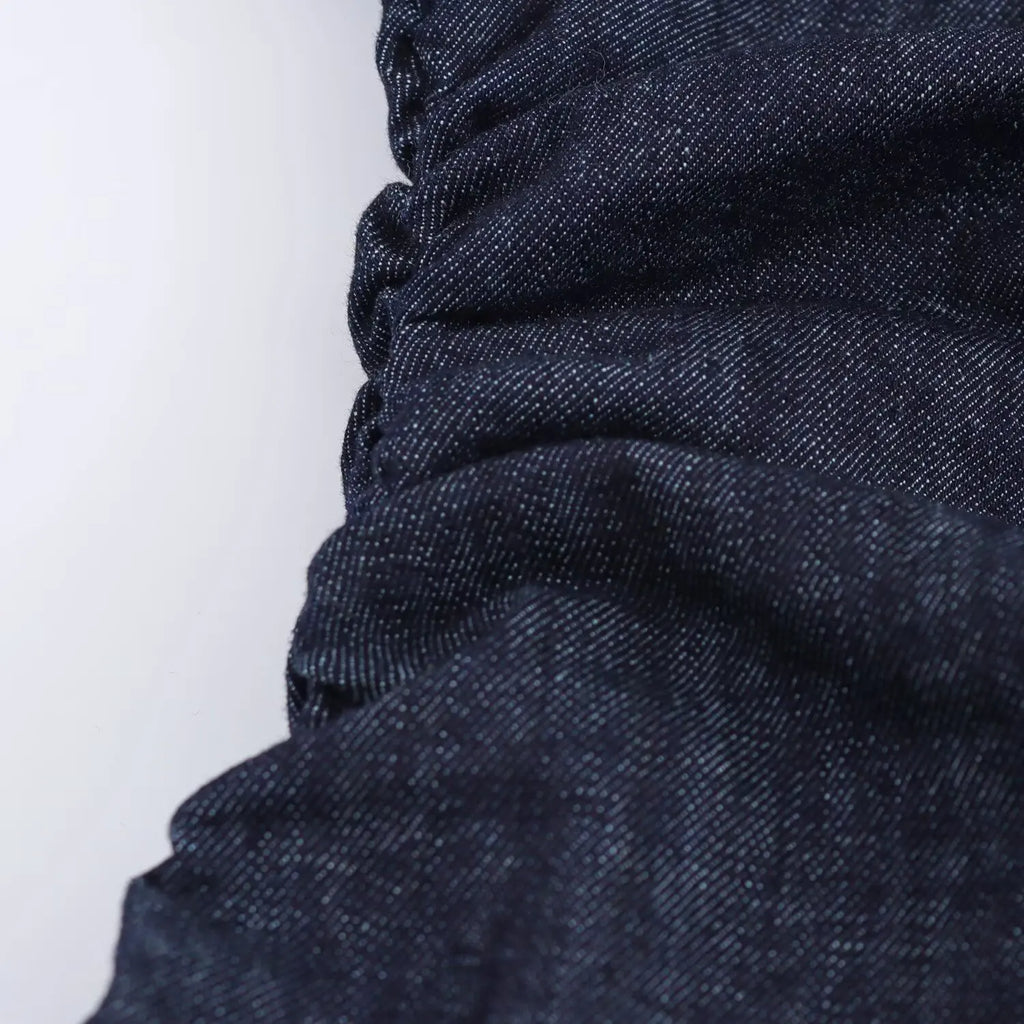 Denim Collared Short Sleeve Dress With Slimming Silhouette