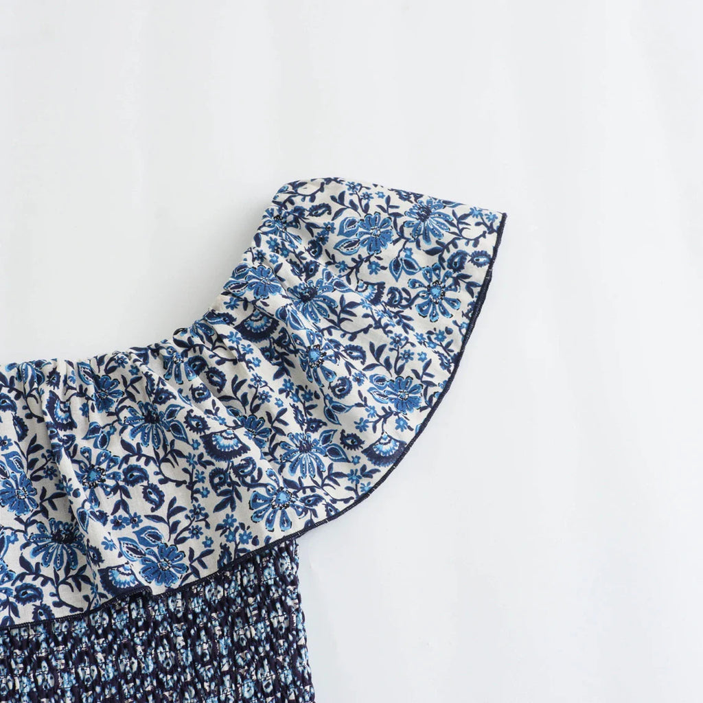 Off Shoulder Floral Print Long Vest Dress For Women