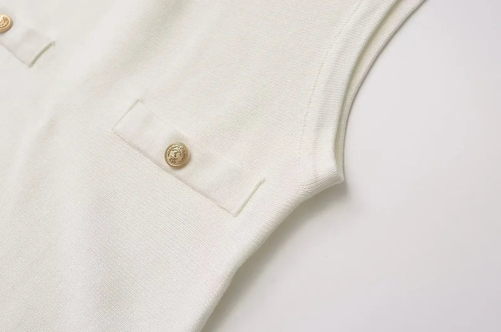 Yellow Knit Pleated Hem Mini Dress With Front Pockets