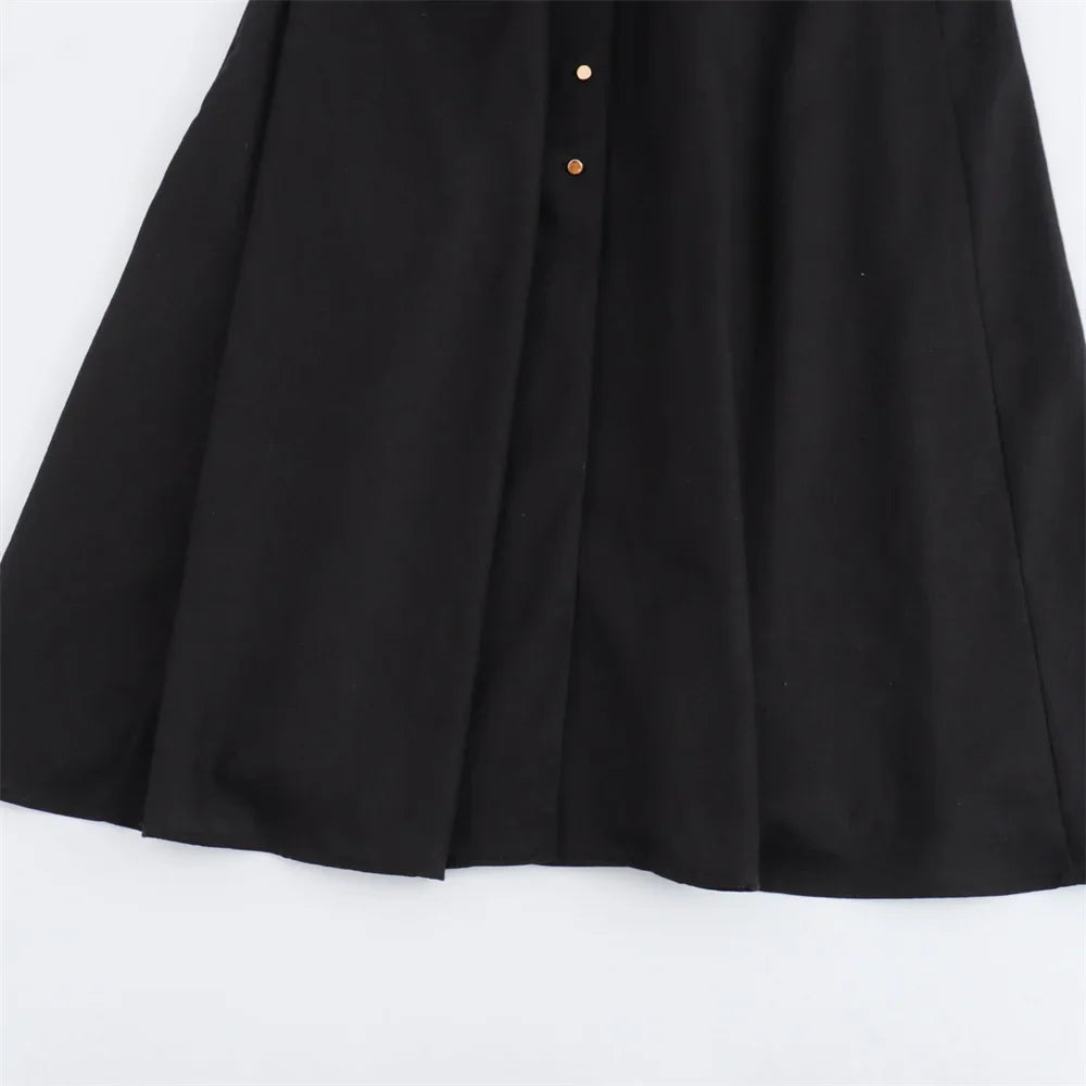 Elegant Linen Blend Belted Midi Dress Sleeveless Women