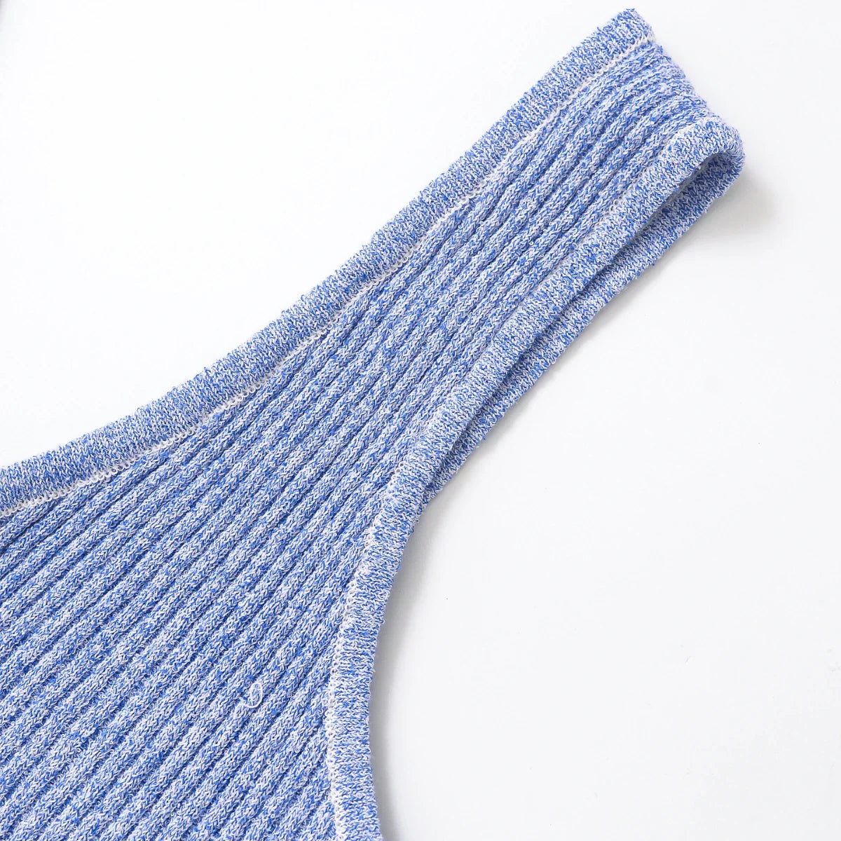 Sleeveless V Neck Knitted Dress With Suspender Straps