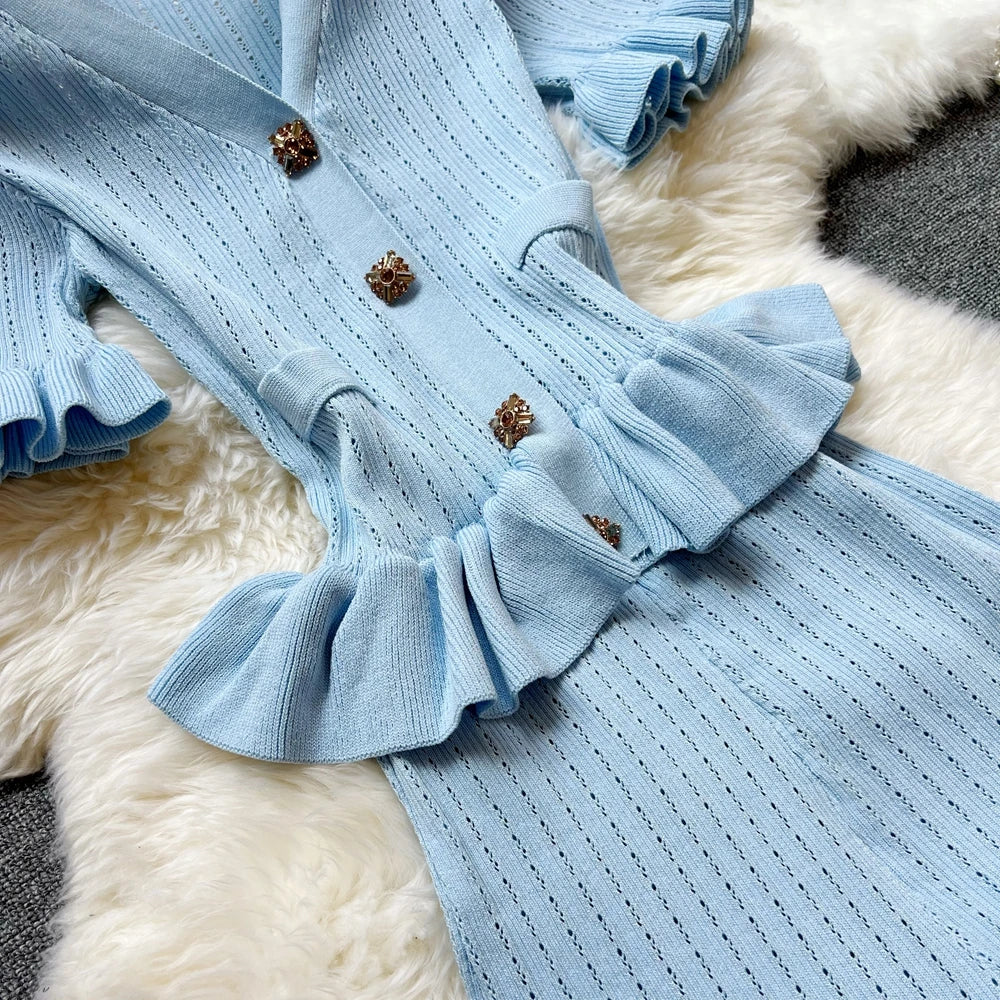 V Neck Maxi Dress for Women Mermaid Bodycon Silhouette