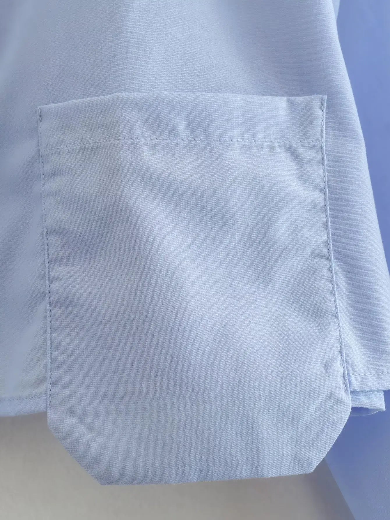 Women's Chic Solid Color Pocket Smock Blouse Casual Short Sleeve Office Shirt with Flattering Regular Fit