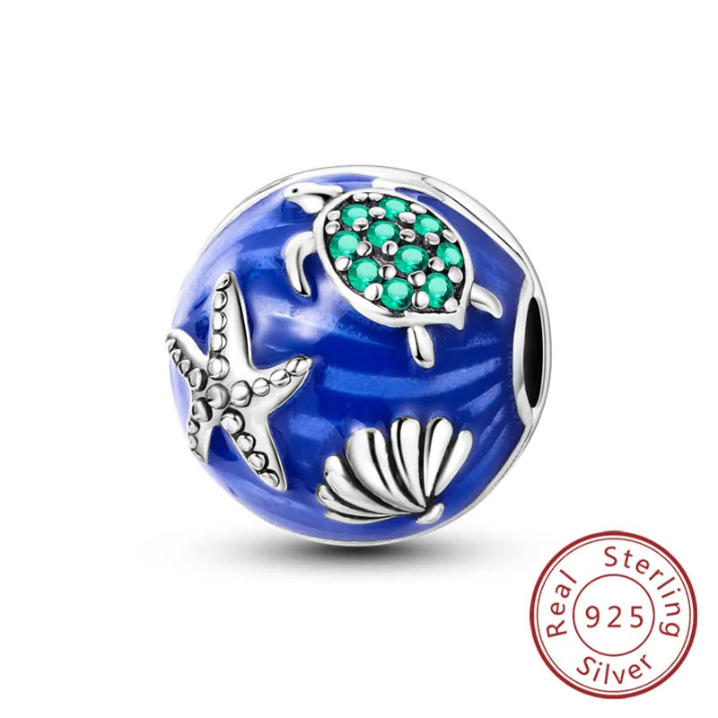 Fit Original 925 Sterling Silver Clip Charms with Zircon and Silicone Spacer Beads for Women DIY Bracelet Gift