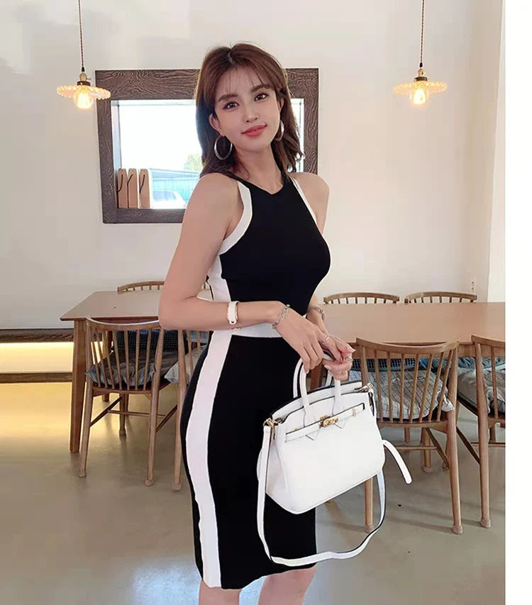 Womens Summer Bodycon Maxi Dress Sleeveless Bandage Knit