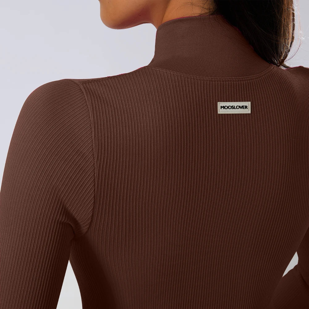 Women's Bodycon Jumpsuit Casual Fitness Rompers with Zipper Slim Fit Bodysuit Streetwear Activewear for Autumn and Winter