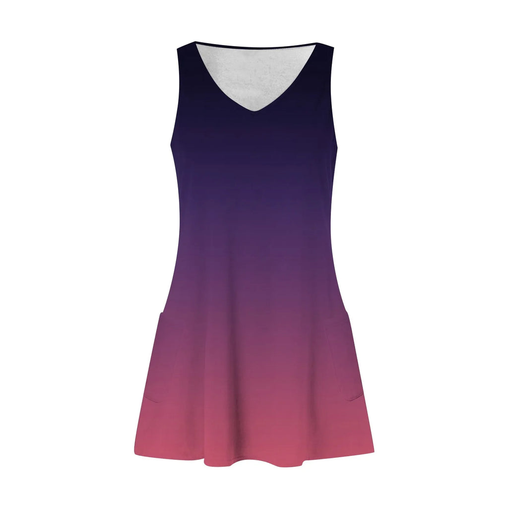 Boho Floral Sundress With Pockets For Women Tank Dress