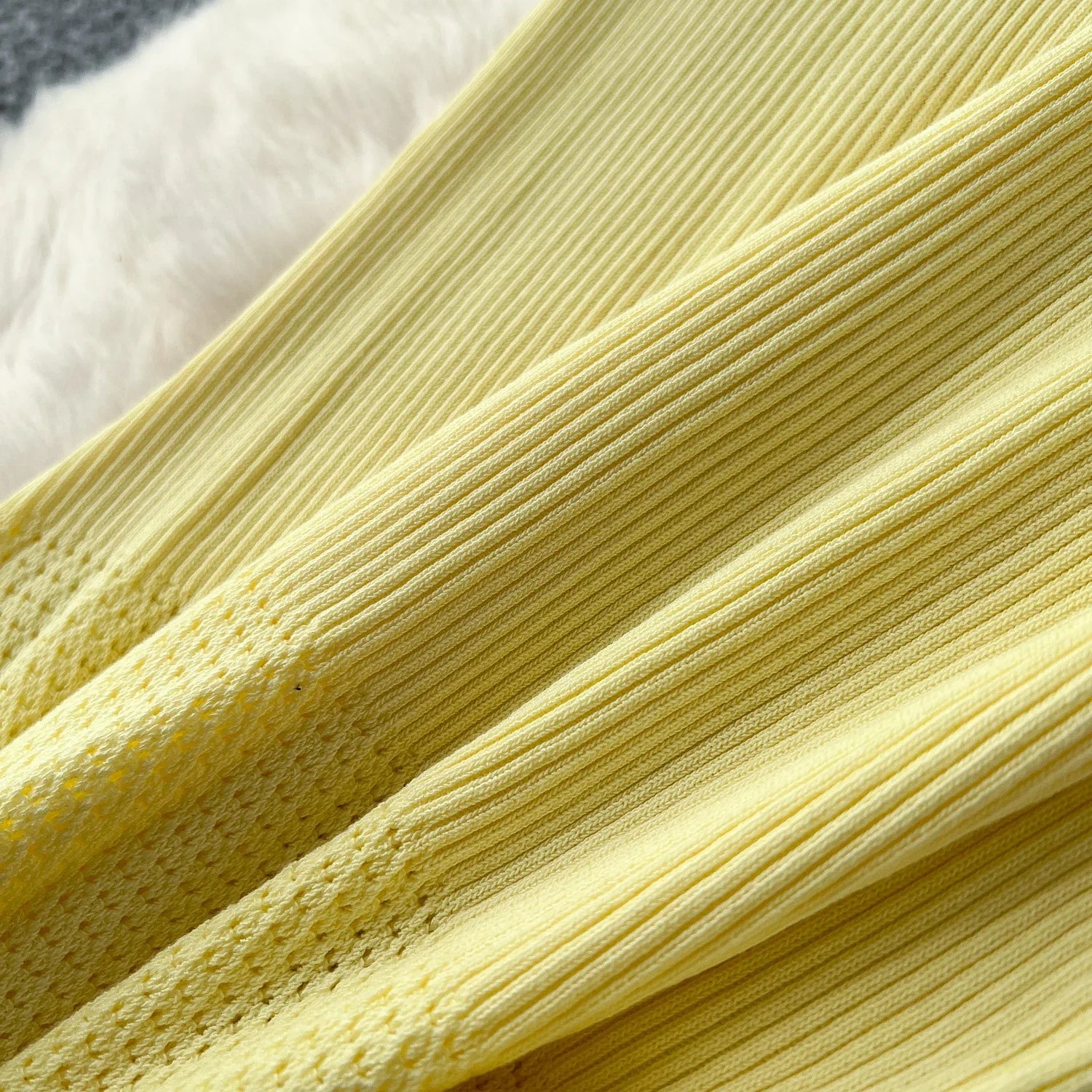 Hollow Out Knitted Dress Sleeveless O Neck A Line Midi