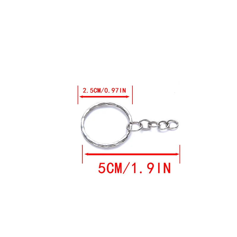 25mm Metal Circular Buckle Set of 50 Durable Flat Rings for DIY Crafts and Keychains