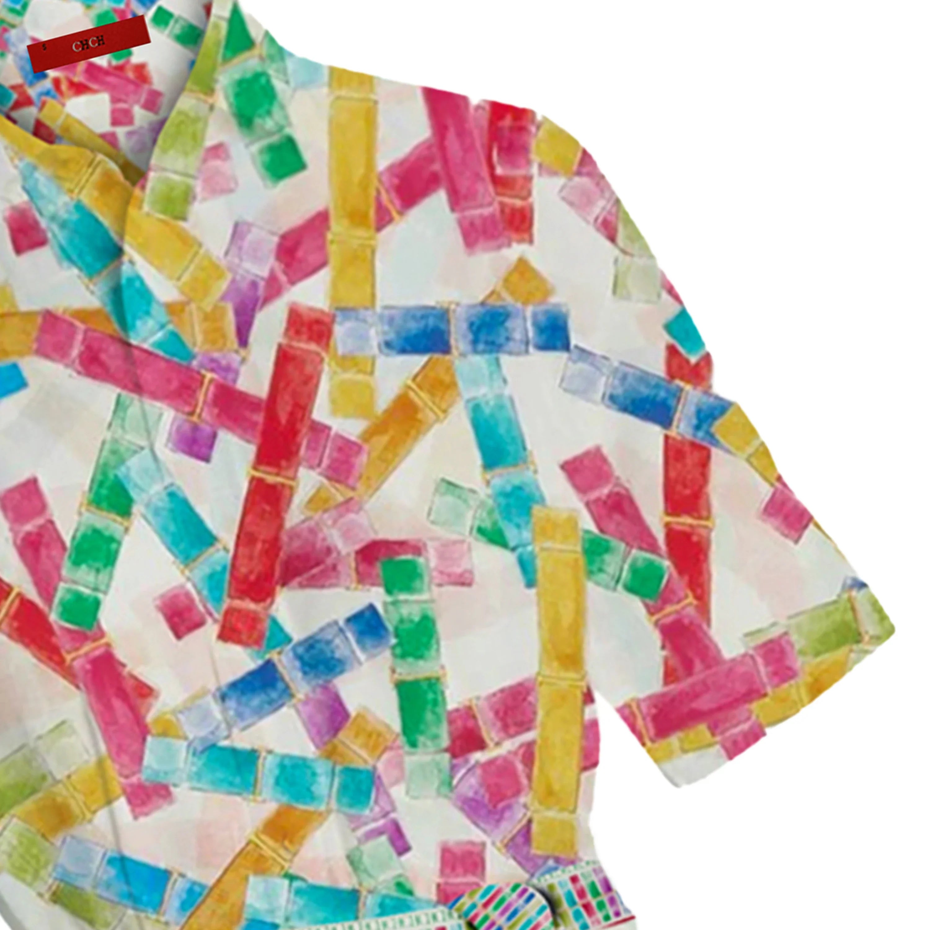 Summer Printed Shirt Dress For Women With Lapel Half Sleeve