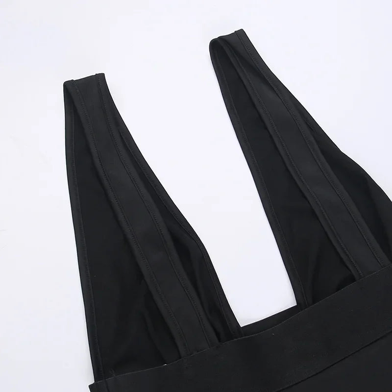 Sheer Beach Cover Up Vest Dress With V Neck Split Detail