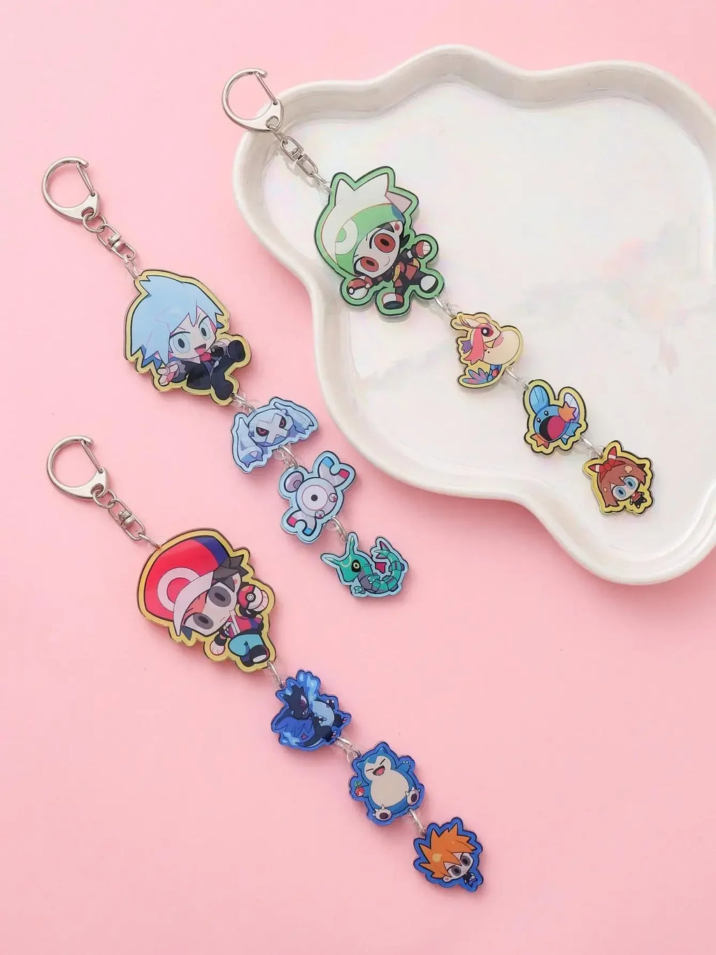 Cute Anime Acrylic Keychain Accessory Cartoon Car Bag Pendant Gift for Friends Fans