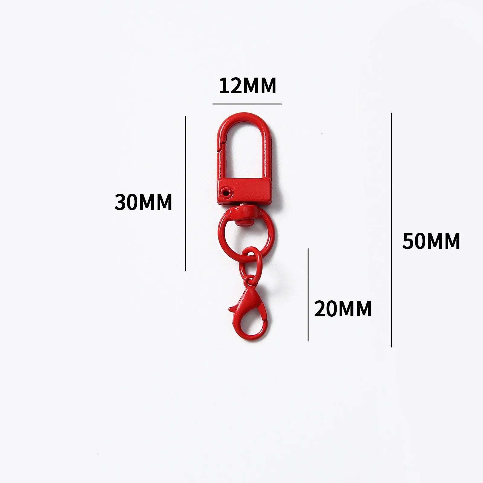 Colorful Carabiner Clasp Key Chain Rotating Keyrings for DIY Key Chain Bags and Pendants Accessories 10 50 100 Pcs Set