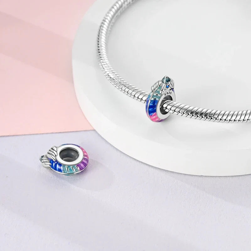 925 Sterling Silver Spacer Stopper Beads Charms for DIY Jewelry and Bracelets