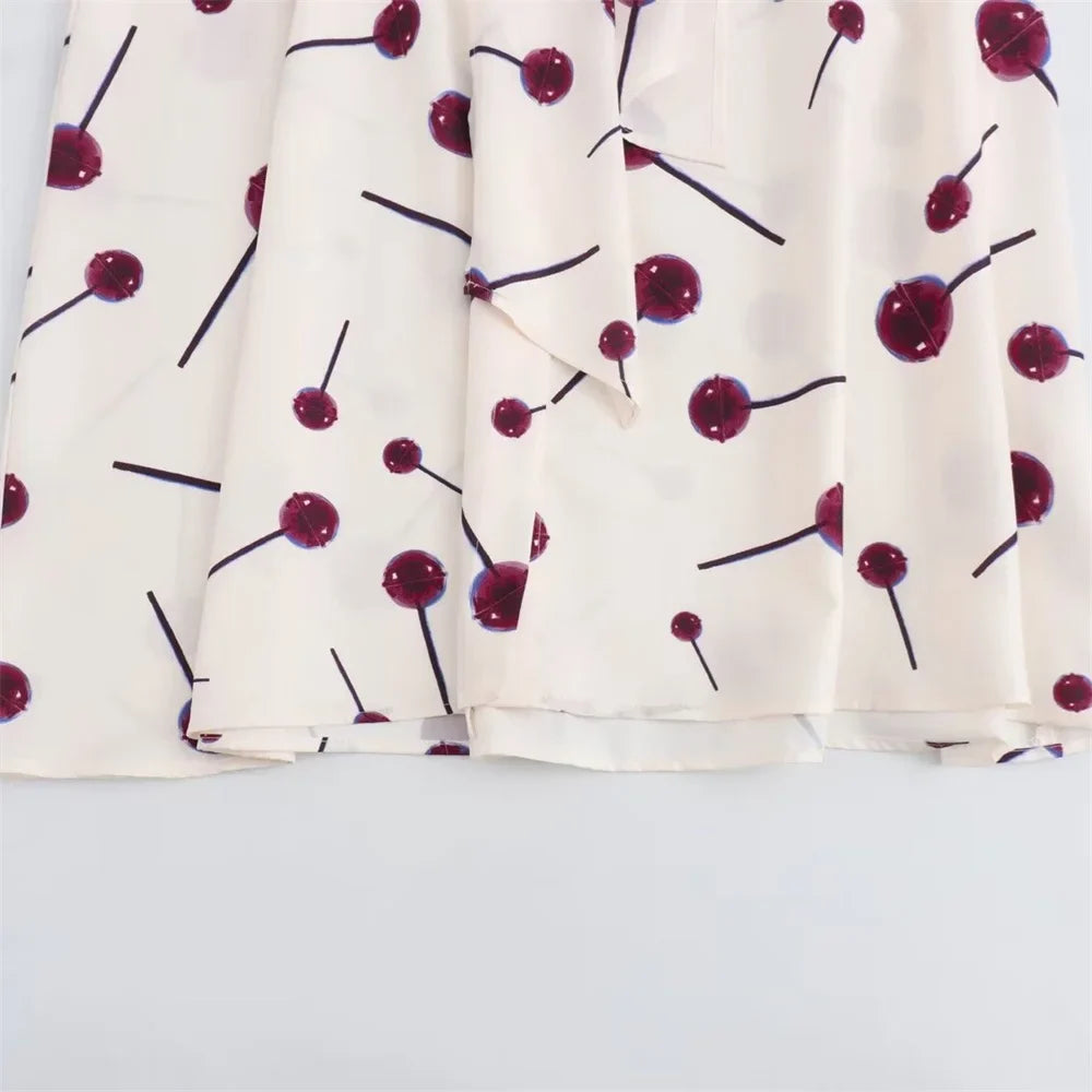 Printed Poplin Shirt Dress for Women Summer Fashion