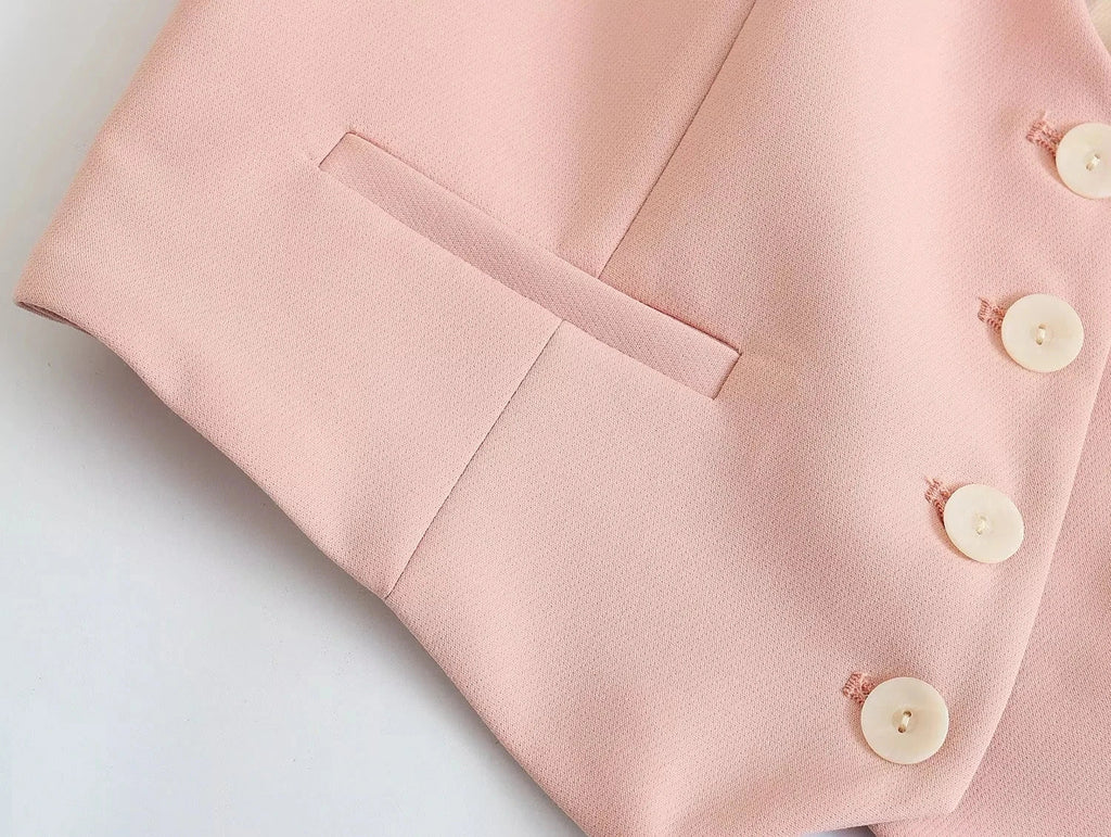 Casual Solid V Neck Sleeveless Vest and Wide Leg Pants Set for Elegant Summer Style