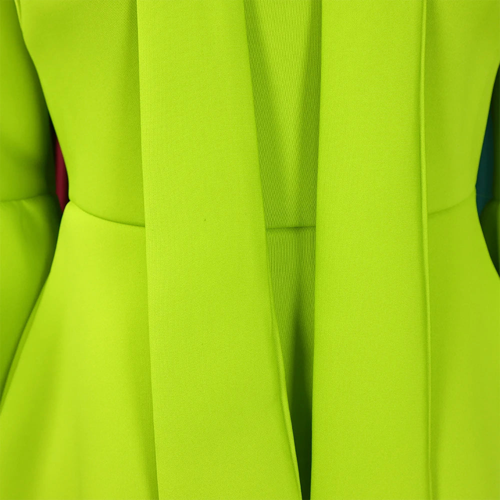 Elegant A Line Midi Dress With Bow Collar For Party