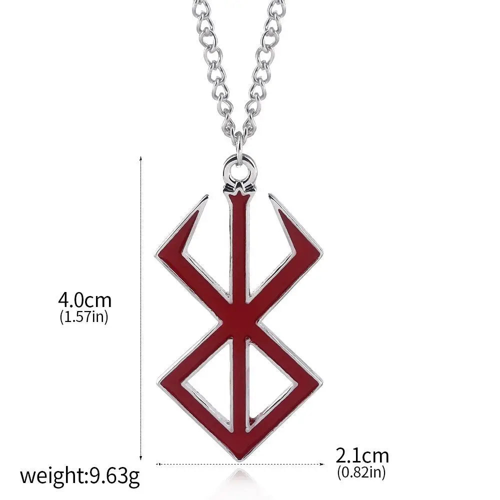 Anime Red Skull Keychain Berserk Warrior Griffith Guts Keyring Cosplay Prop Gift for Men and Women