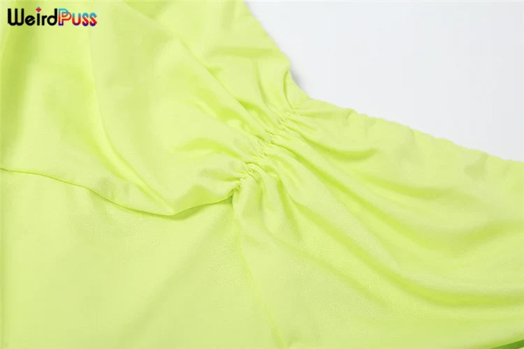 Peach Halter Backless Bodycon Dress With Tassel Ruched