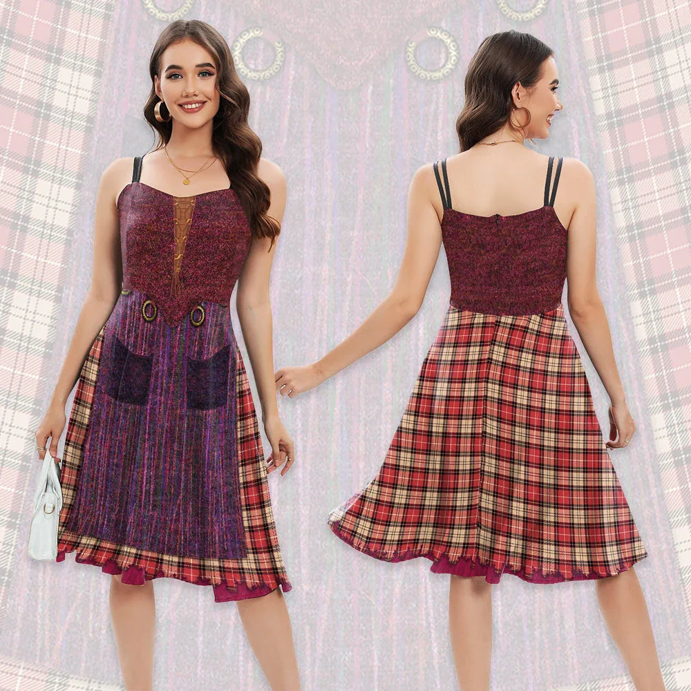 Halloween Witch Costume Backless Gothic Dress For Cosplay