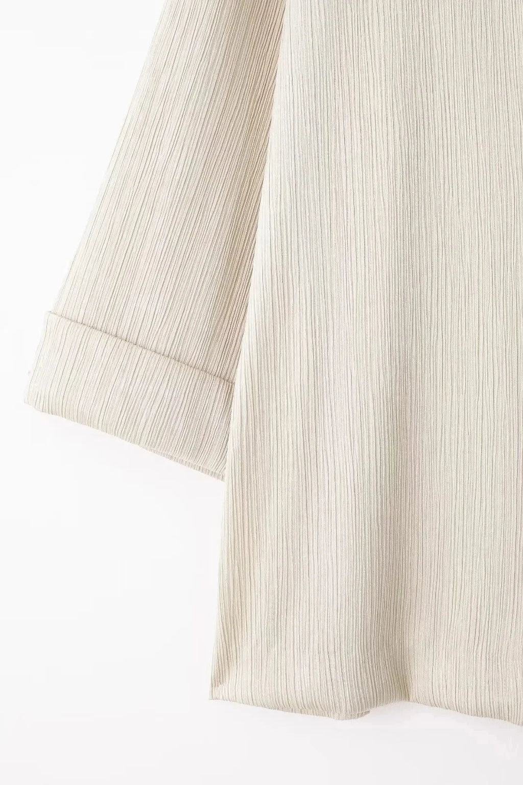 Elegant Women Blazer Pant Suit Set with Wrinkle Effect Double Breasted Long Sleeve Coat and Straight Trouser for Office Wear